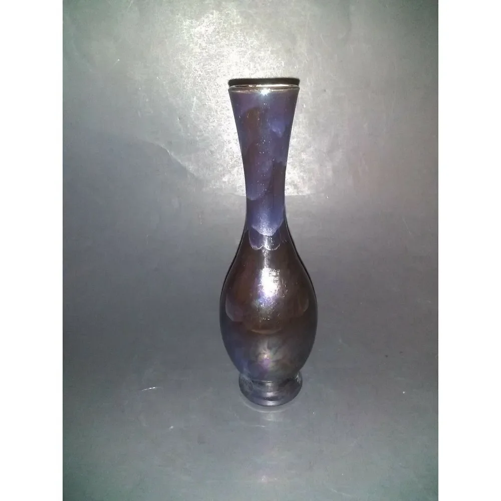 Handpainted Opulent Water Color Ceramic Bud Vase
